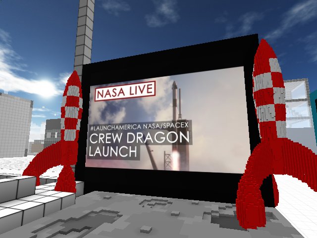 Cryptovoxels SpaceX Launch